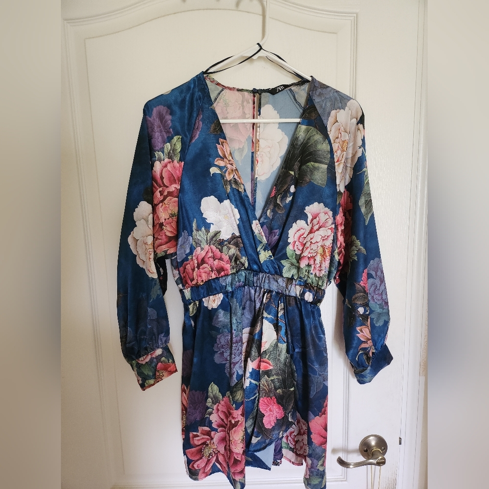 Zara satin romper
